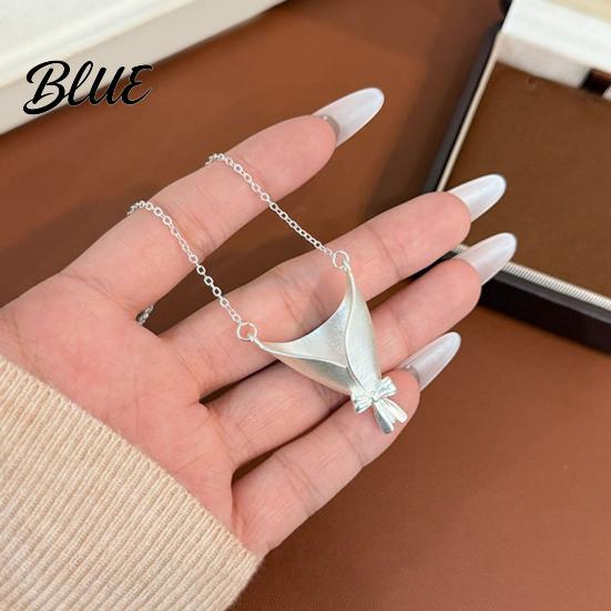 DIY Flower Necklace Bouquet And Earrings Set Mini Vase Pendant