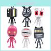 Cute Pvc Siren Head Models 6 Pcs Big Head Siren Tv Hand Ornaments