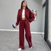 Warm Suit for Women Sweatpants Sets Winter 2 Pieces Thick Fleece Zipper Jacket and Pants Set Female for Women
