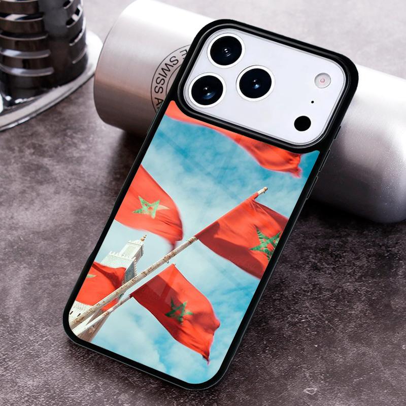Maroko Maroc Marocká vlajka Pouzdro na telefon pro iPhone 17 16 15 Pro Max Air 14 13 12 11 Plus Nárazuvzdorný Capa Kryt