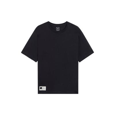 Pure Color Round Neck Casual Short Sleeve T-Shirt Men Tops Black AHSS339-2