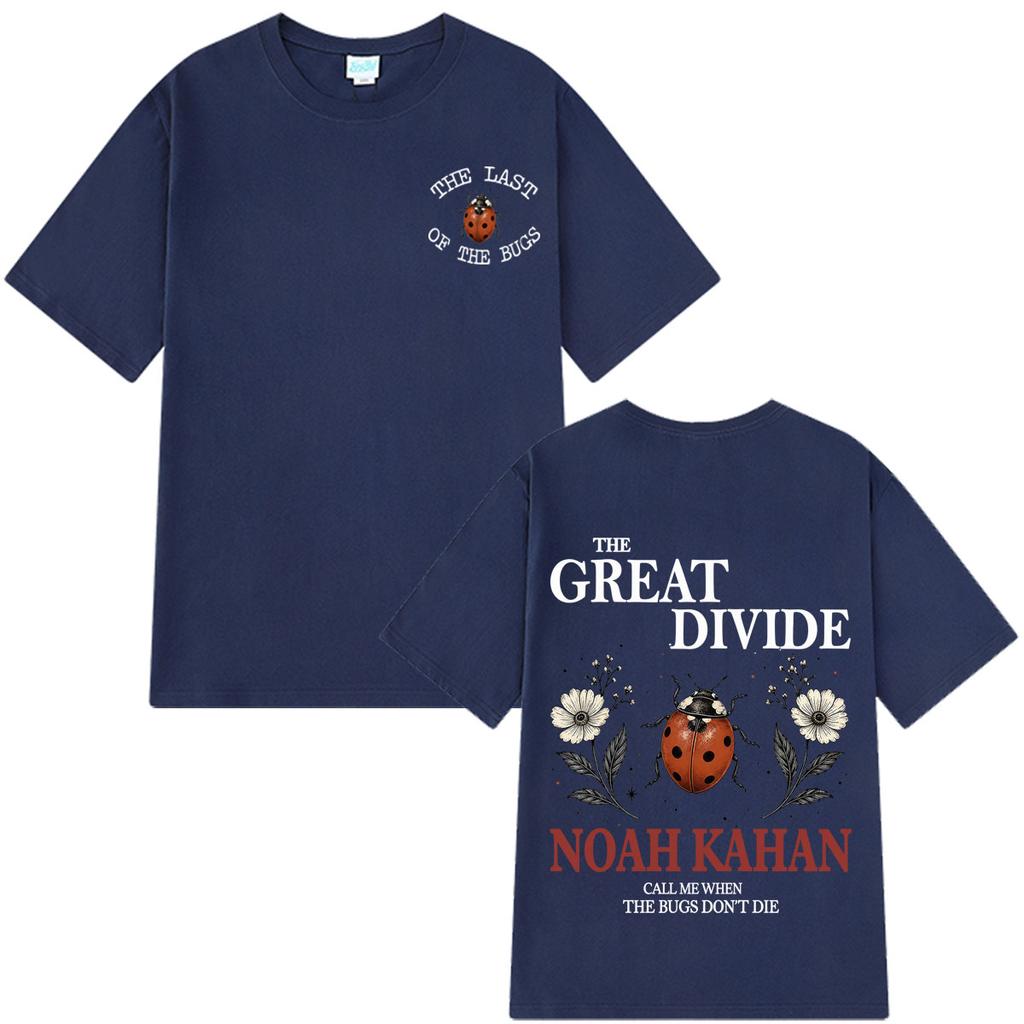 Noah Kahan The Great Divide Tour Graphic T-shirt Men Women Fashion Short-sleeved Loose Casual Cotton Top