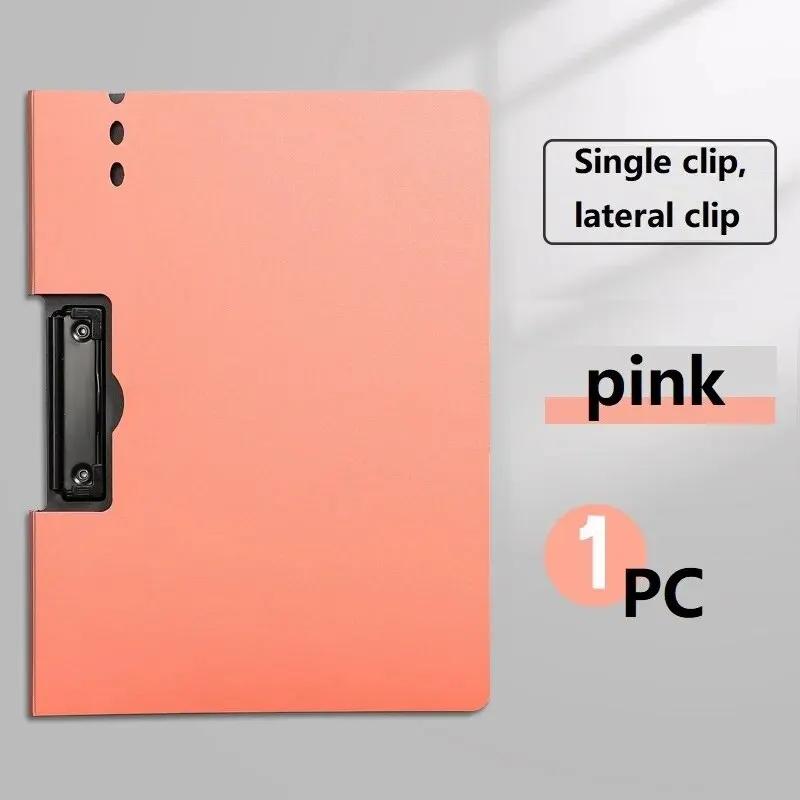 1-5pcs A4 File Folder(Single/Double Clip)with Clipboard Cover-Document Organizer for Business,School,Stationery,Office Supplies