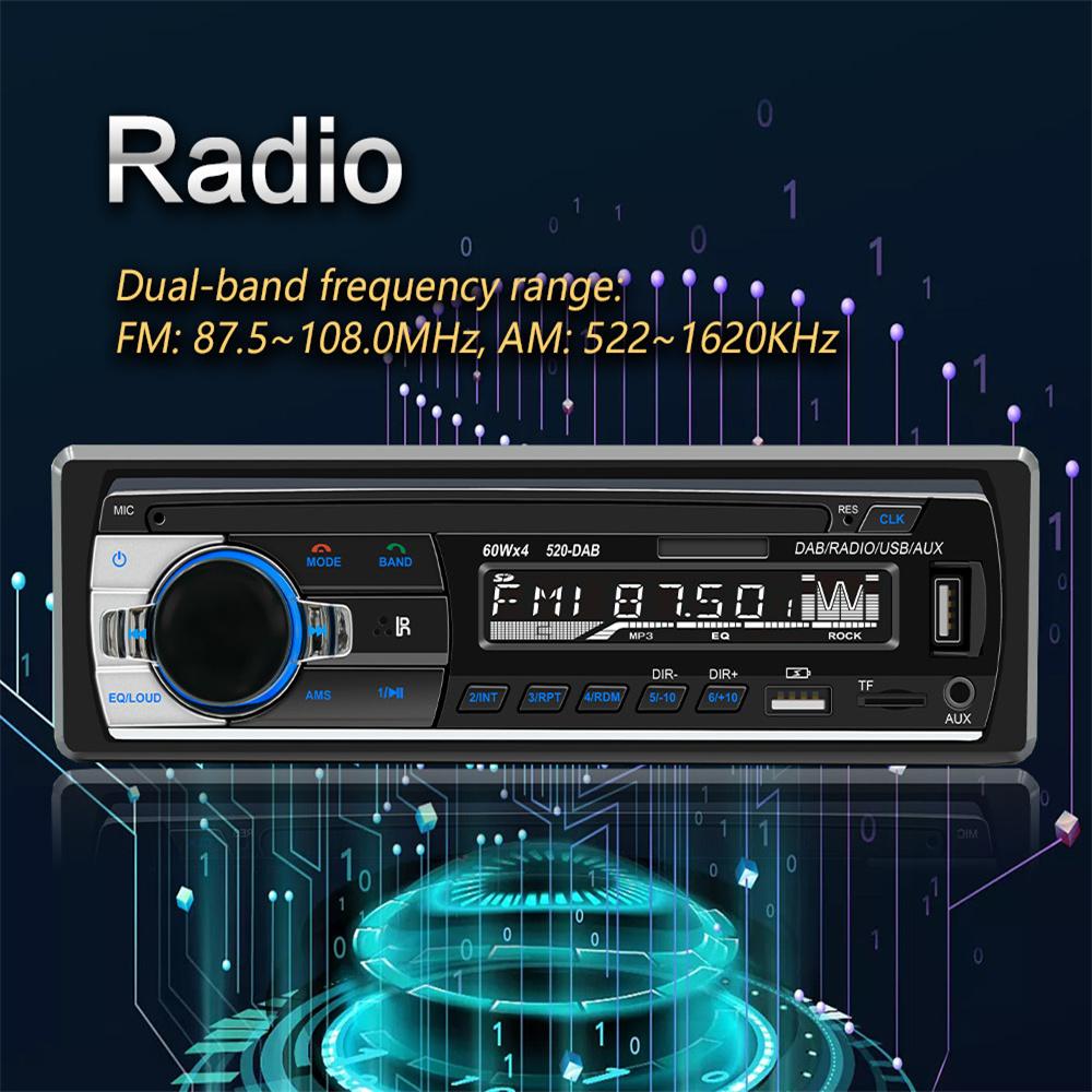 DAB FM AM Car Radio Autoradio 1 Din Stereo Audio MP3 Player Support TF Bluetooth