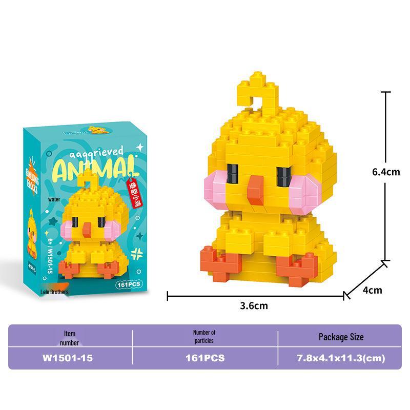 Lele Brothers Micro Building Blocks - Educational Small Animal Sets for Kids, Compatible with Lego, Boys' Toy Gifts