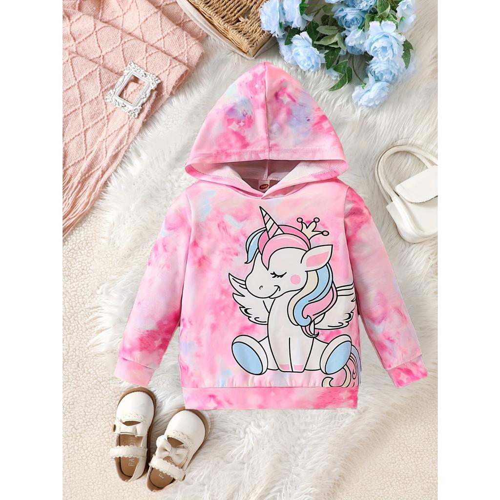 Mikina s kapucí Dream Unicorn Color, vhodná pro dívky na hraní venku