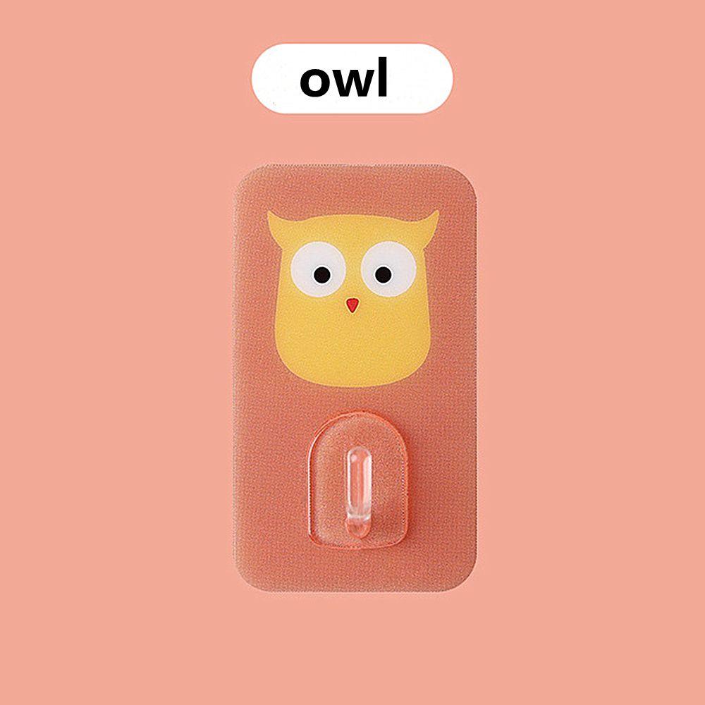 Animal Bathroom Kitchen Supplies Free Punching Cartoon Adhesive Wall Hook Wall Hanger Non-Marking