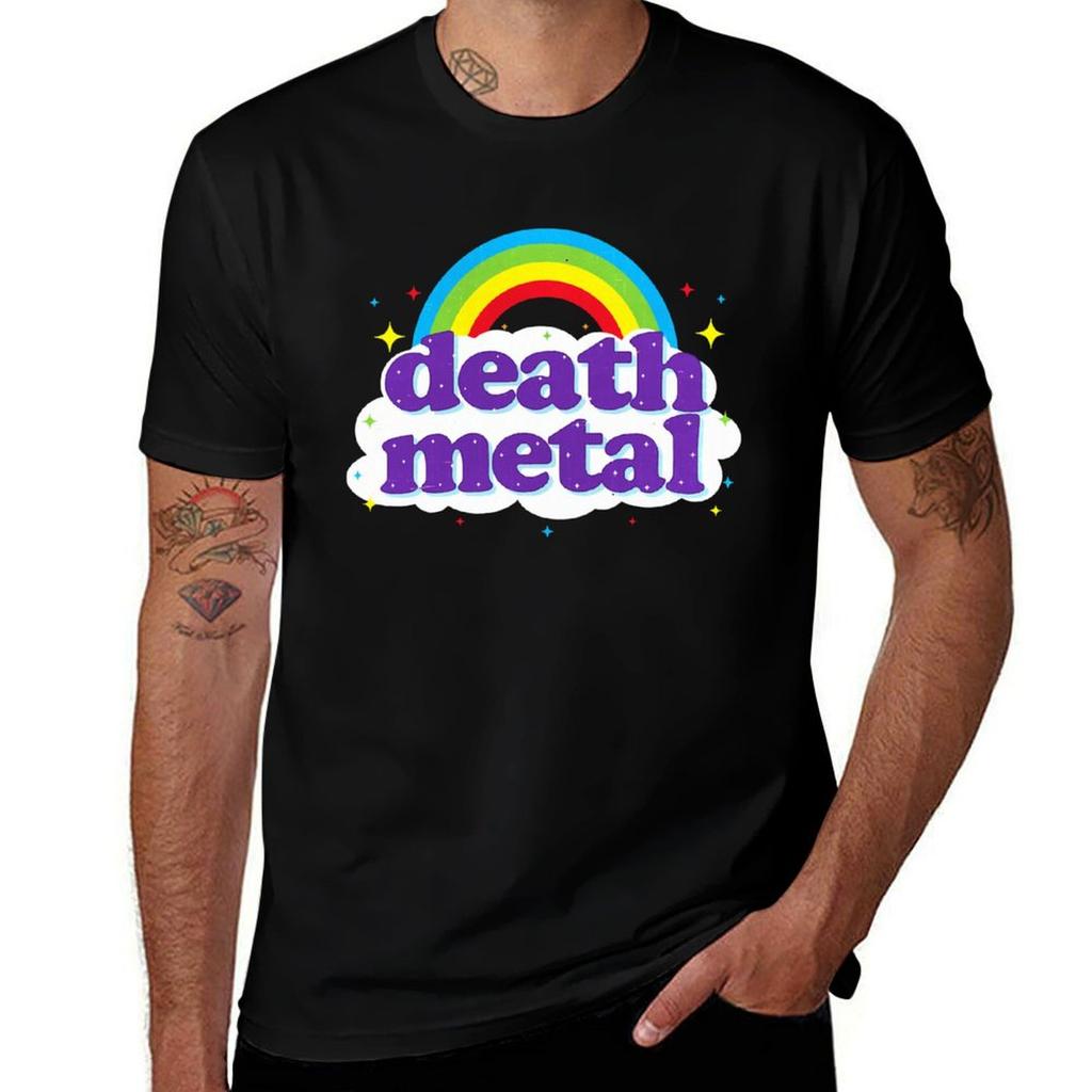 Death Metal Regenboog Essentieel T-shirt T-shirt Dankzegging Dag Tee Top
