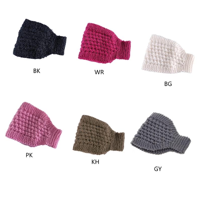 2in1 Fashion Neck Warmer Knit Hairband for Woman Camping Travel Wide Headband