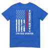 United States Air Force American Vintage Usa Flag Patriotic Tshirt