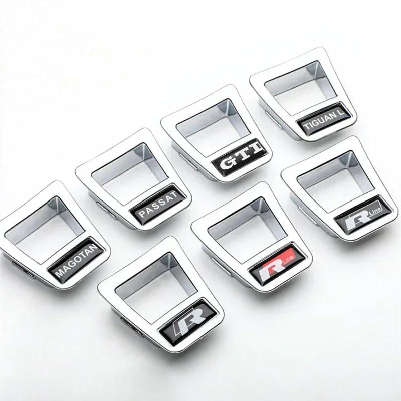 Hijk1 1Pcs ABS Car Steering Wheel Trim Stickers R Logo Accessories For VW Tiguan Arteon Taigo Caddy Sharan Beetle CC Amarok Transporte