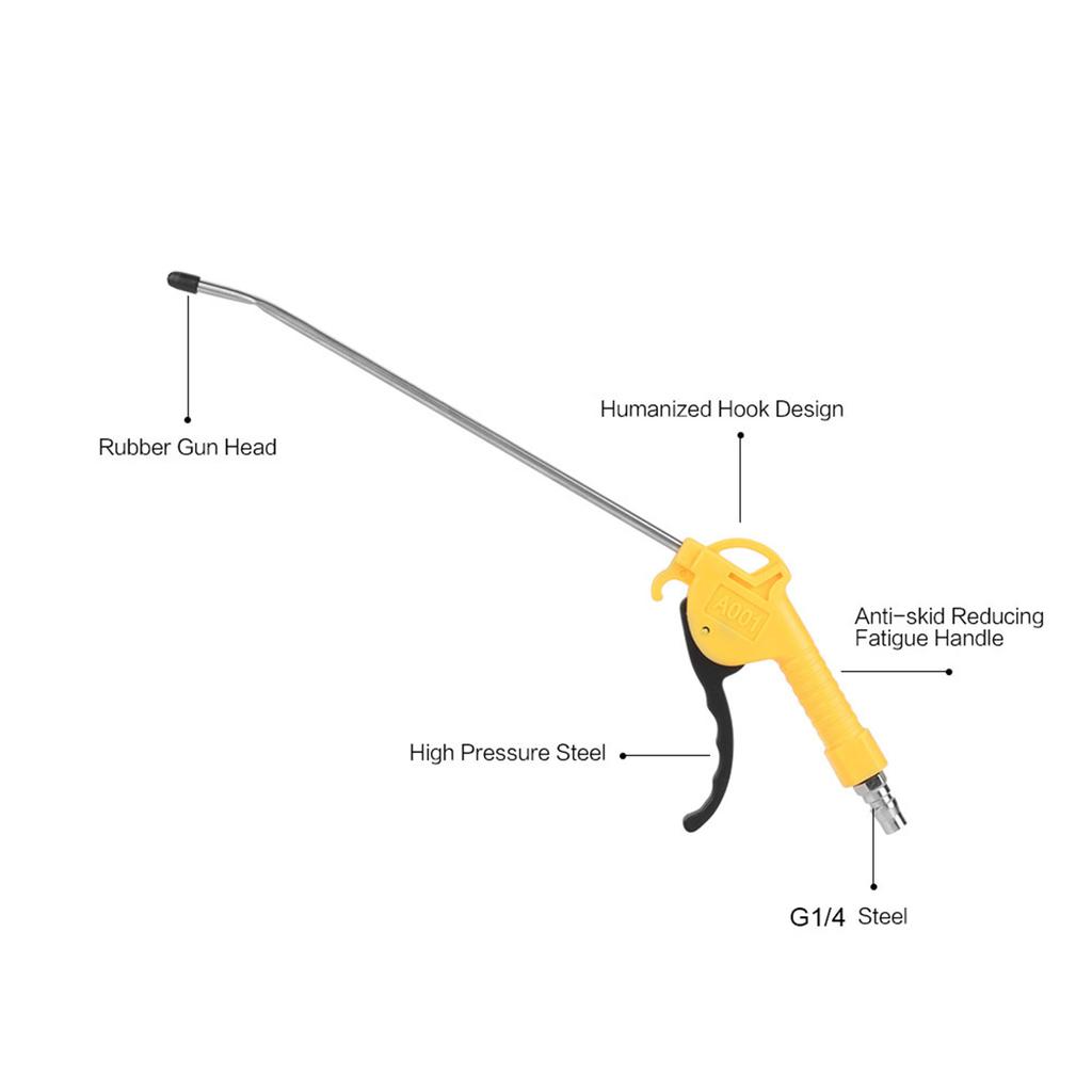 1 buc pistol pneumatic de îndepărtare a prafului din aliaj de aluminiu, accesoriu de suflare cu aer cu articulație