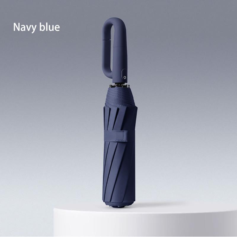 

Полностью автоматический зонт от солнца с пряжкой для солнечных и дождливых дней, складной и удобный, дождестойкий, солнцезащитный и УФ-защитный зонт full-fiber&10K темно-синий