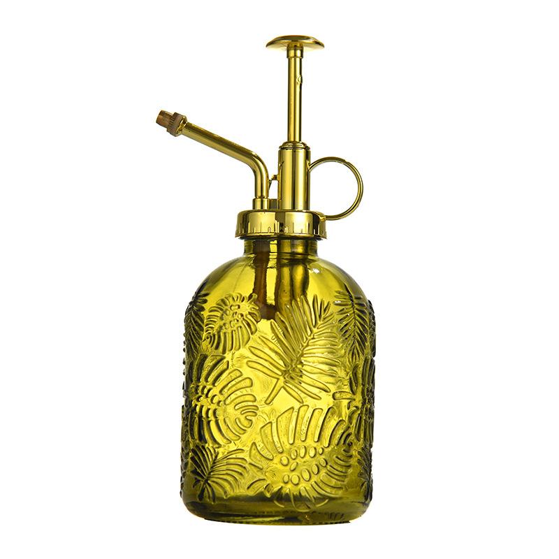 New Colorful Glass Flower Watering Sprayer Maple Leaf Shape High-End Hand-Press Type360mlGarden Sprinkler Spray Bottle