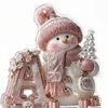 Yousheng Alphabet Snowman Advent Calendar 2025 26 Days Pink Acrylic Christmas Countdown Ornaments with Letters A to Z Cute Hanging Decor for Tree
