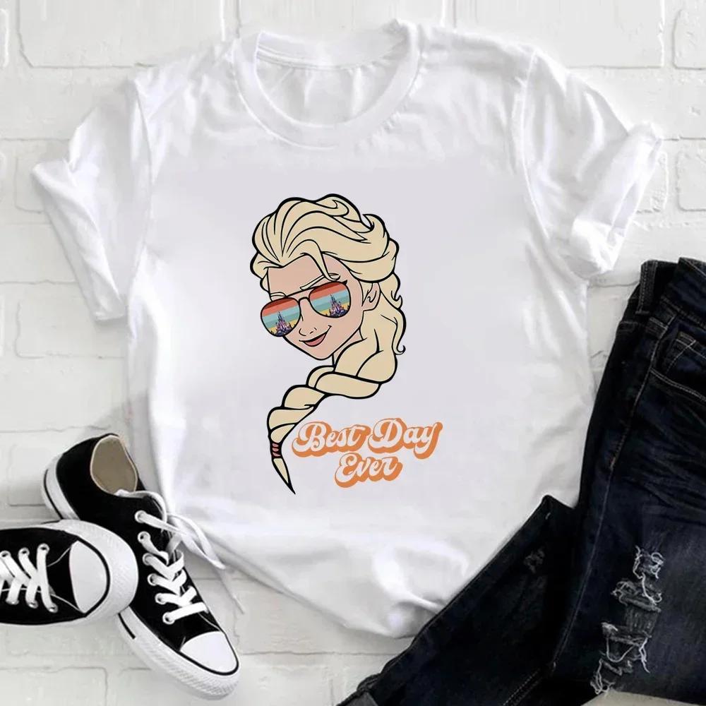 Kawaii T-shirt Cartoon Little Mermaid Print Short Sleeve T Shirt Fashion Streetwear Fashion Unisex Clothing Tops