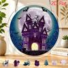 2D Flat, 2D Flat Acrylic Jigsaw Puzzle Suncatcher, 83pcs, Bat Castle Themed Suncatcher Puzzle, Home and Garden Decoration, Gift for Christmas, Thanksg