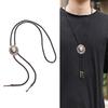 6Pieces Southwestern Styles Men's Bolo Tie with Cow Skull Star Pendant for Casual or Formal Wear Leather Cord Necktie