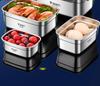 316 Stainless Steel Food Grade Microwave Bento Box for Office Lunch and Fresh Fruit Storage