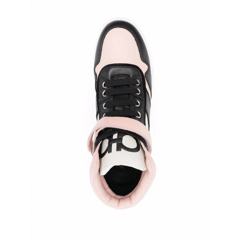 Salvatore Ferragamo Ferragamo Noe High Top Sneakers Pink