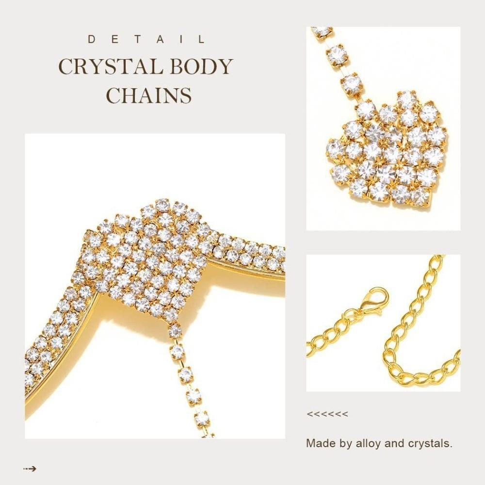 Heart Chest Support Body Chain Tassel Breast Chain Hip Hop Bra Chest Chain  Girls