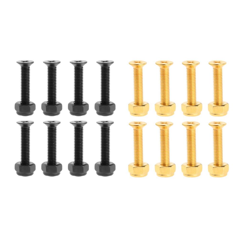 8 peças Longboard Skateboard Reparo Instalação Ferragens Parafusos Acessórios
