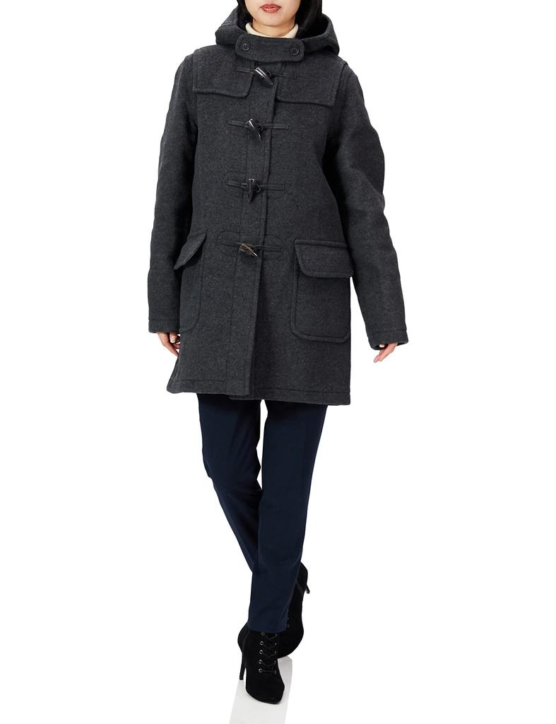 London Tradition Official Long Duffle Size Mid M British-Made Coat, Rina, Women's, 170, Grey,