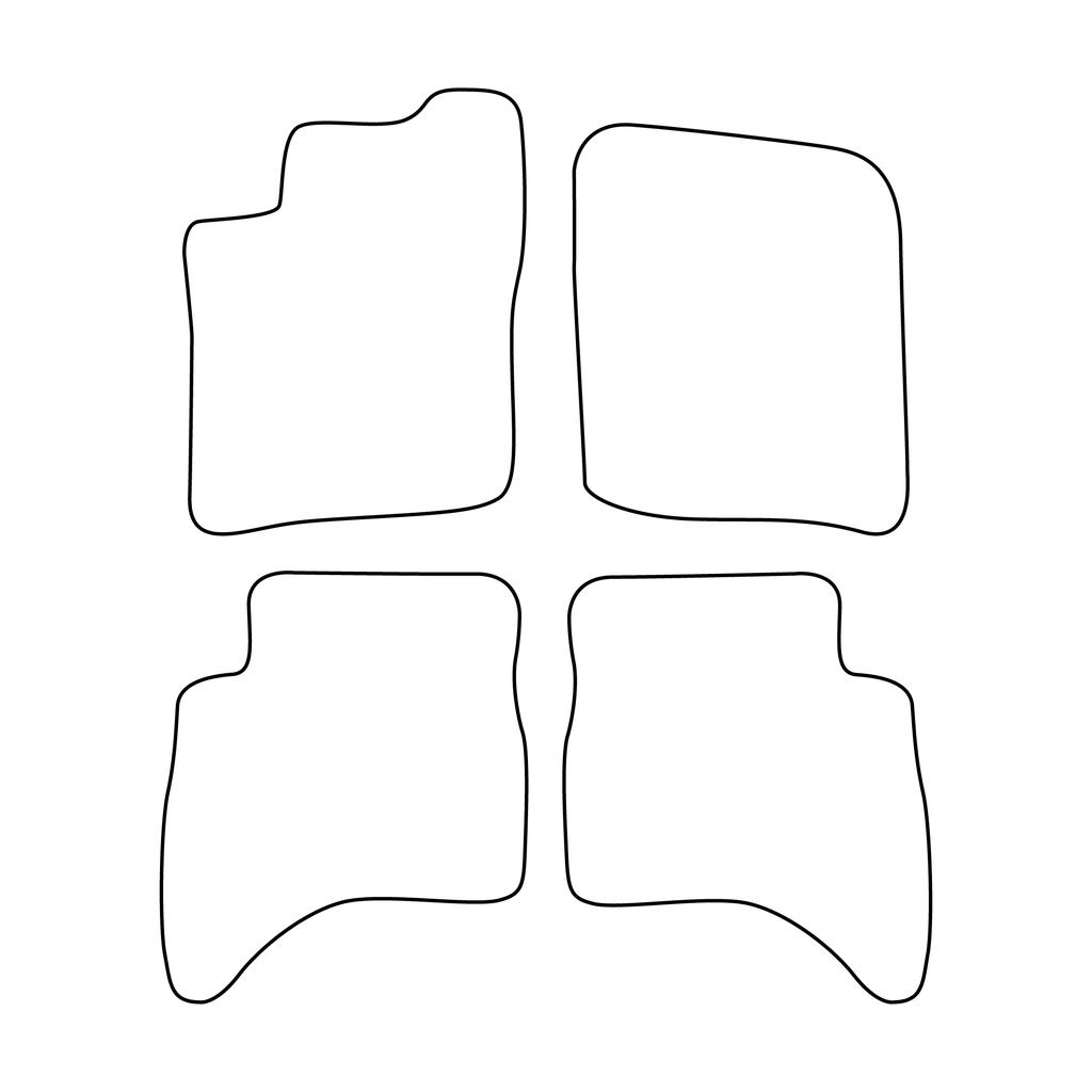 [Blm]Su002 Red - Set Of Velour Floor Mats To Fit Suzuki Grand Vitara I 1998-2005 5-Door - Red Trim