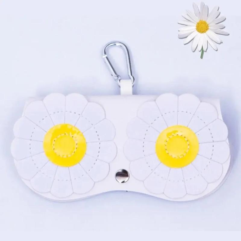 

INS Cartoon Women Portable Sun Eye Glasses Box PU Leather Eyes Case Sunglasses Cute Protection Bags