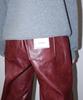 Obeodyupeulleeo Semi Wide Leather Pants_Red