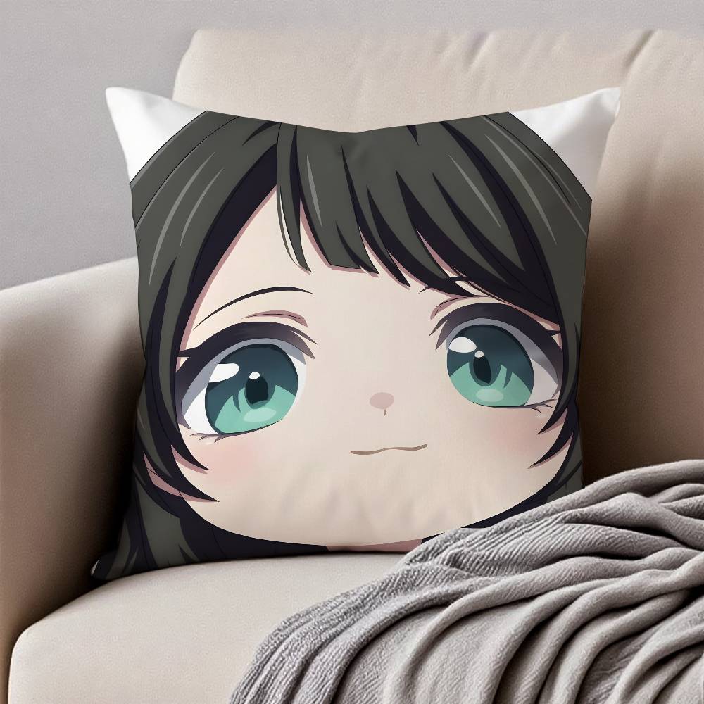 BanG Dream Ave Mujica Pillow Case Anti-dustmite Pillowcase Invisible Zipper Silky Short Plush Sofa Cushion Cover