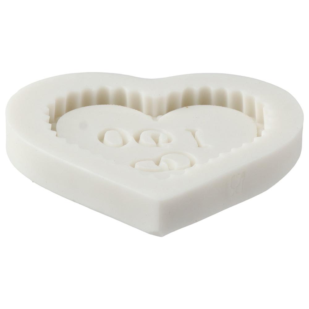 2pcs Silicone Wedding Chocolate Molds White Wedding Candy Molds Heart Fondant Molds  Cake Decorating