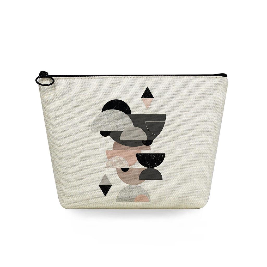 Women Geometric figure Print Cosmetic Bag Toiletries Organize Travel Storage Case 6720 KTB