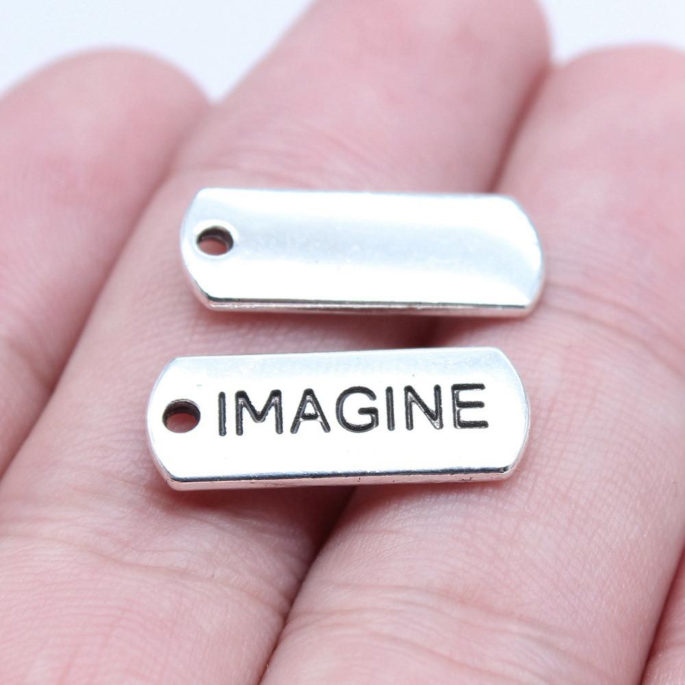 

Полоска Бирки Подвески Женские украшения Массовые трендовые распродажи Товары A32-10pcs-8x21mm