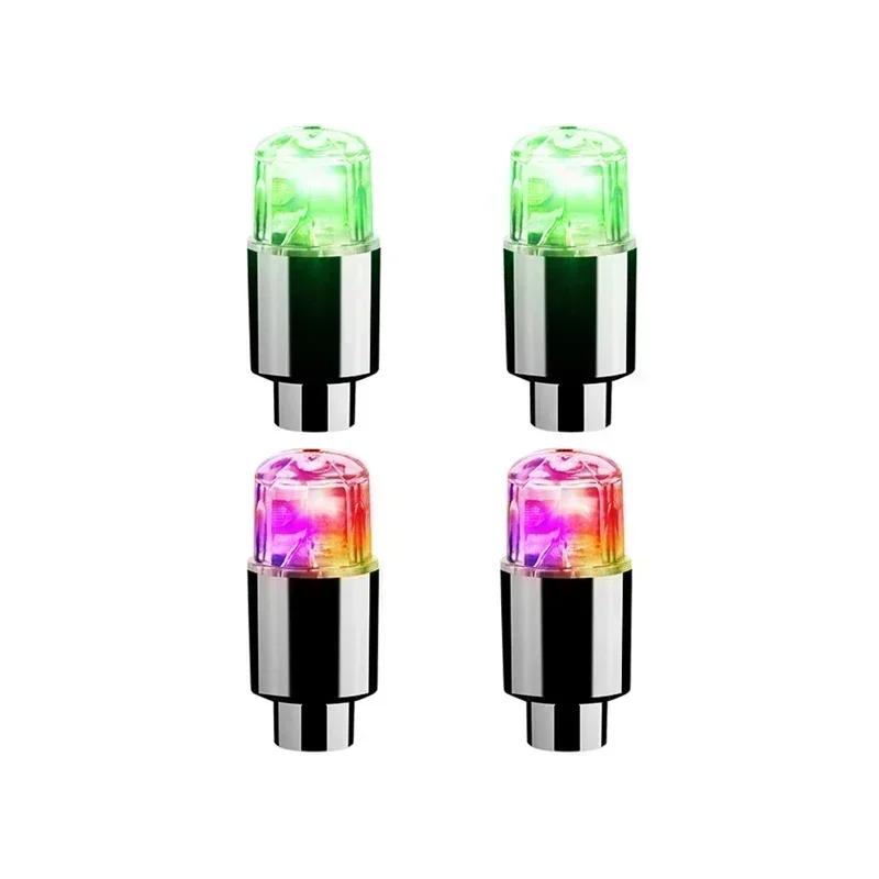 Wheel Lights Cap Car Auto Wheel Tire Tyre Air Valve Stem LED Light Cap Cover Accessories For Bike Car Motorcycle Waterproo