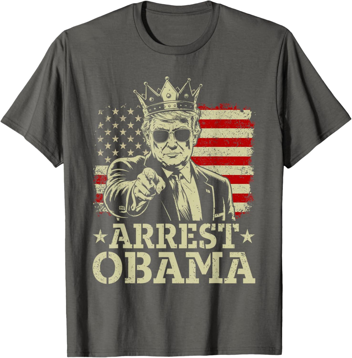 Funny Equal Justice for All Political Satire | Arrest Obama Funny Tee T-Shirt XXL