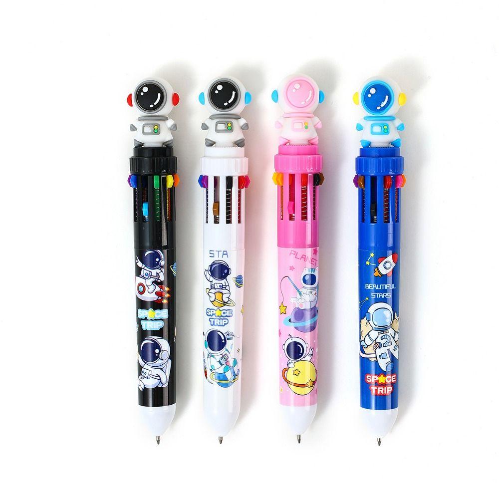 Astronaut 10 Colors Ballpoint Pen Multifunctional Multicolored Pen Student Stationery