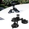Car Triple Suction Cup Sucker Mount Holder Bracket with Ball Head for OSMO for GoPro Camera