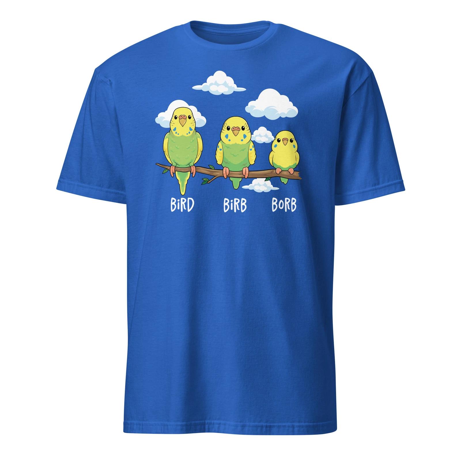 Bird Birb Parakeet Meme Funny Yellow Cockatiel Bird Parrot T-Shirt Size S-3XL 4XL
