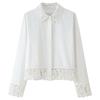 Jnleaog Spring New Arrival Women's Clothing Fashion Style French Fashion Crocheted Shirt Pants Suit 4786043