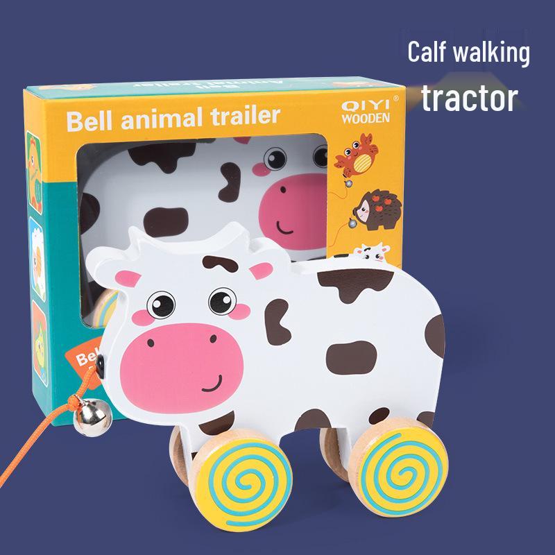 

Деревянная каталка-толкалка с животными и игрушка-каталка для младенцев и малышей