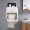 Bathroom Organizer with Phone Holder Toilet Paper Storage Shelf Wall Mounted