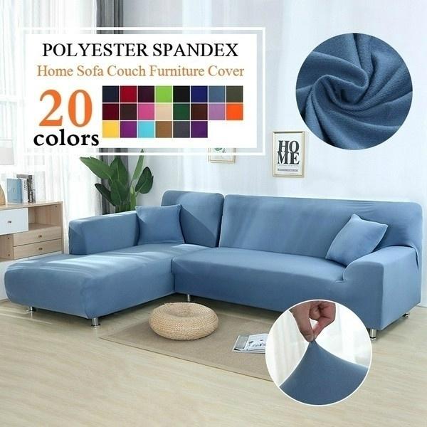 1PC Sofa Slipcover or Pillowcase Dining Chair Couch Decor Protector Pure Color