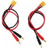 14AWG Silicone Charging Cable XT60 To 4mm Bullets Connectors 30cm Length For Car Models And Hobbys DIY Projects