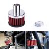 2 pezzi Universale Rosso 19mm Filtro Aspirazione Aria Fredda Turbo Sfiato Carter Coperchio Valvola Sfiato Auto Accessori Auto Professionali