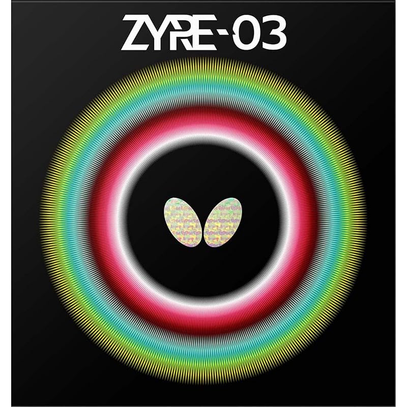 

Butterfly Table Tennis Rubber, Zaia 03, High-Tension Inverted Rubber, Spin, Ball Control, Red, 2.7mm, 06140
