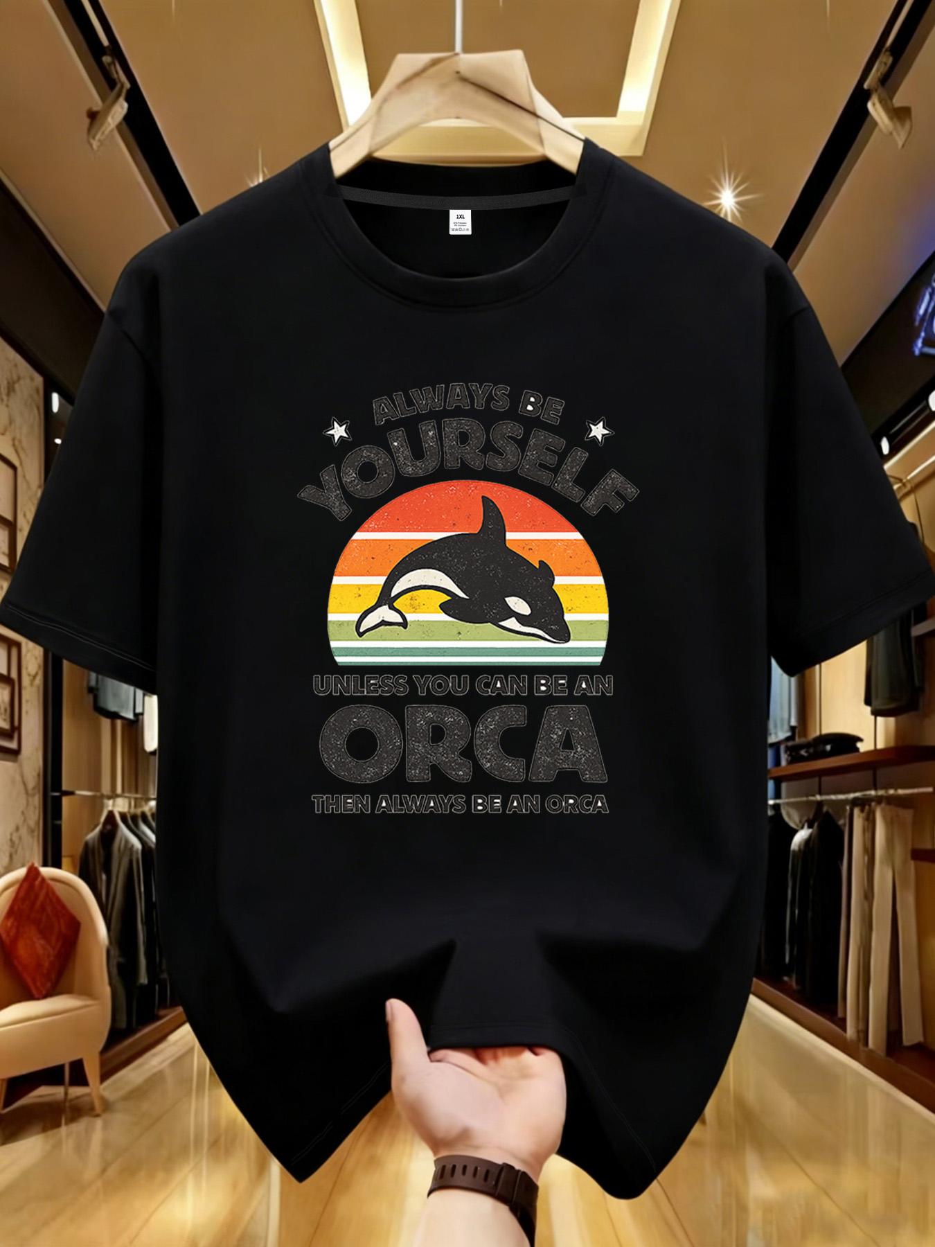 

Whale Letter Pattern Ladies Crewneck Shortsleeved Tshirt Featuring Fashionable Printed Casual Comfortable Cotton Streetwear S