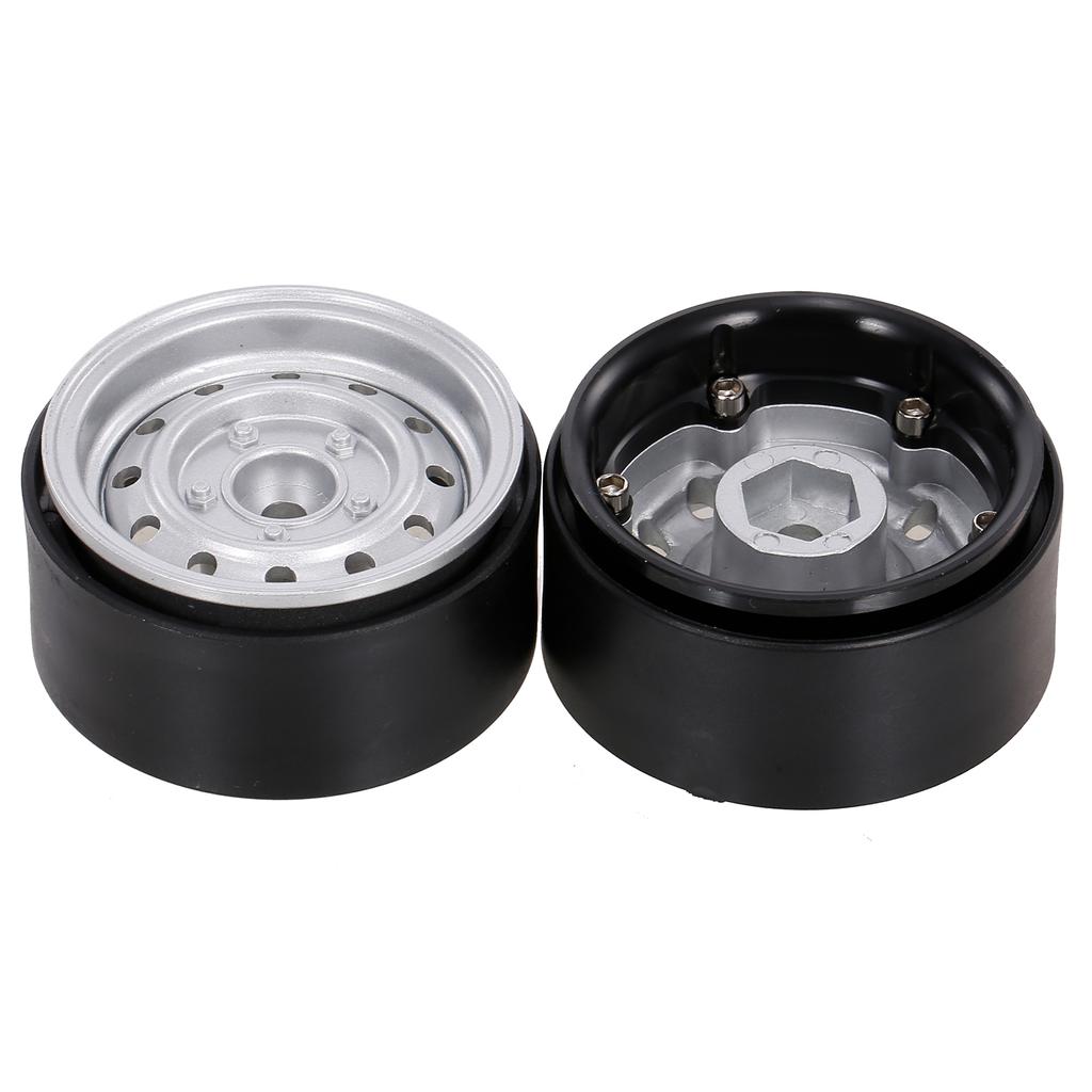 2PCS Metal 1.9 Inch Wheel Hub Rim Beadlock for 1 10 RC Crawler Car Compatible with TRX4 SCX10 RC4WD Hsp Redcat Traxxas