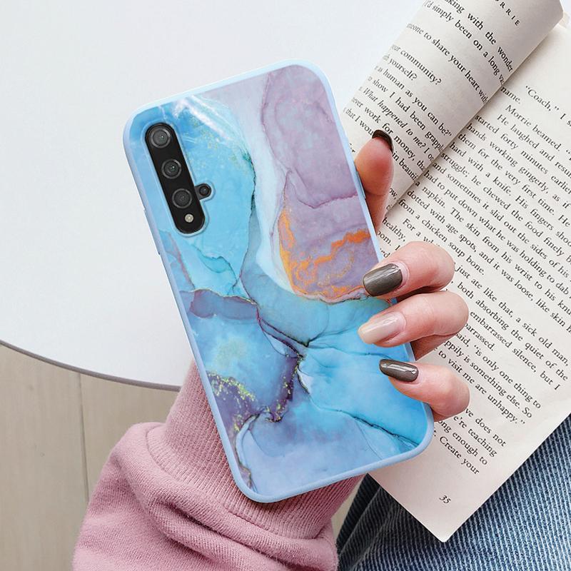 Marble Pattern Phone Case For Huawei Nova 5T Protective Cover Case Soft Funda For Huawei Nova 5T Nova5T 5 T Coque Silicone Capa