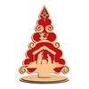 Christmas Tree Table Sign Decoration Farmhouse Rustic Jesus Nativity Wooden Ornament with Base Home Office Bookshelf Desktop Decor